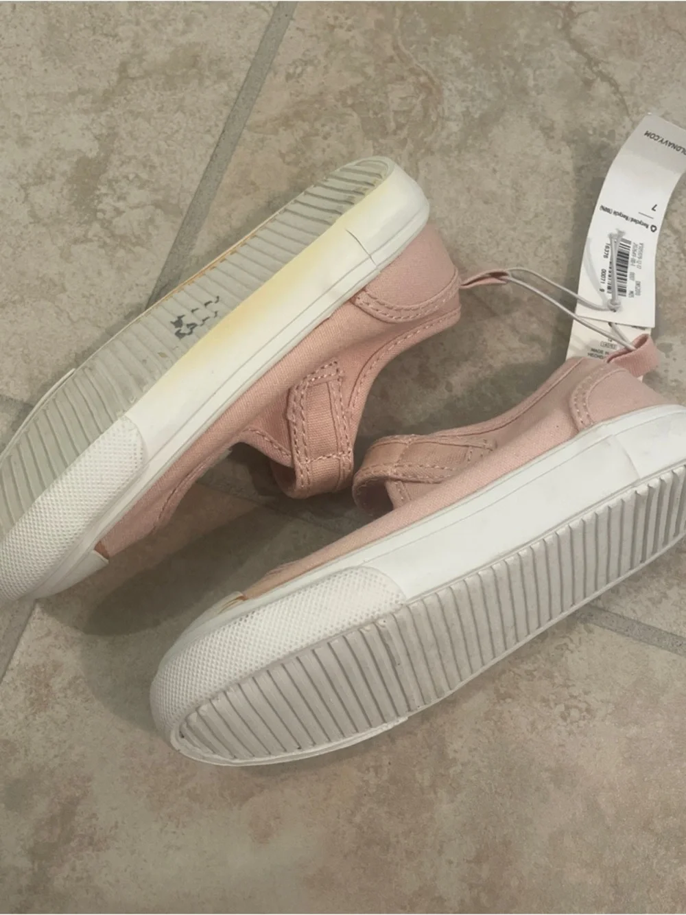 Old Navy Light Pink Mary Jane Canvas Sneakers